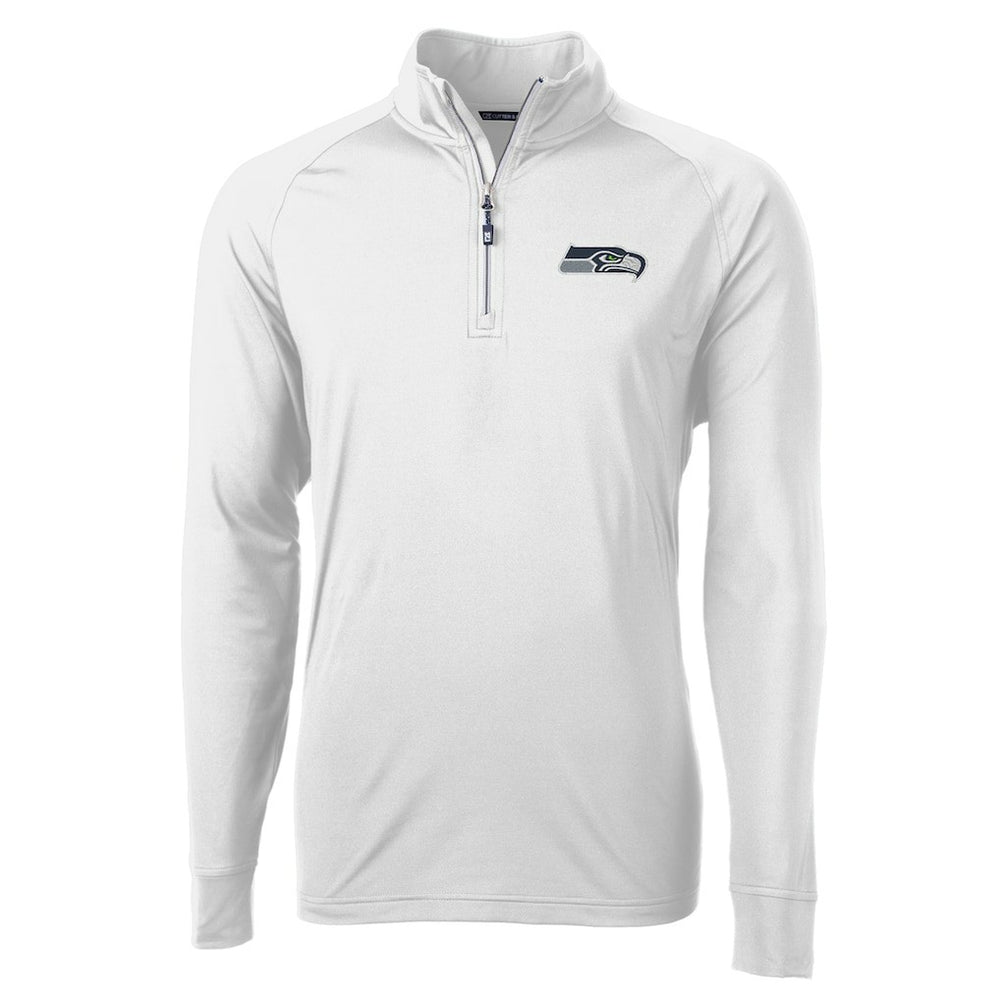 Cutter & Buck Adapt Eco Knit Quarter-Zip Pullover Jacket - Seattle Seahawks Pullover