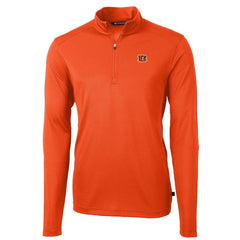 Cutter & Buck Virtue Eco Pique Recycled Quarter-Zip Pullover Jacket - Cincinnati Bengals Pullover