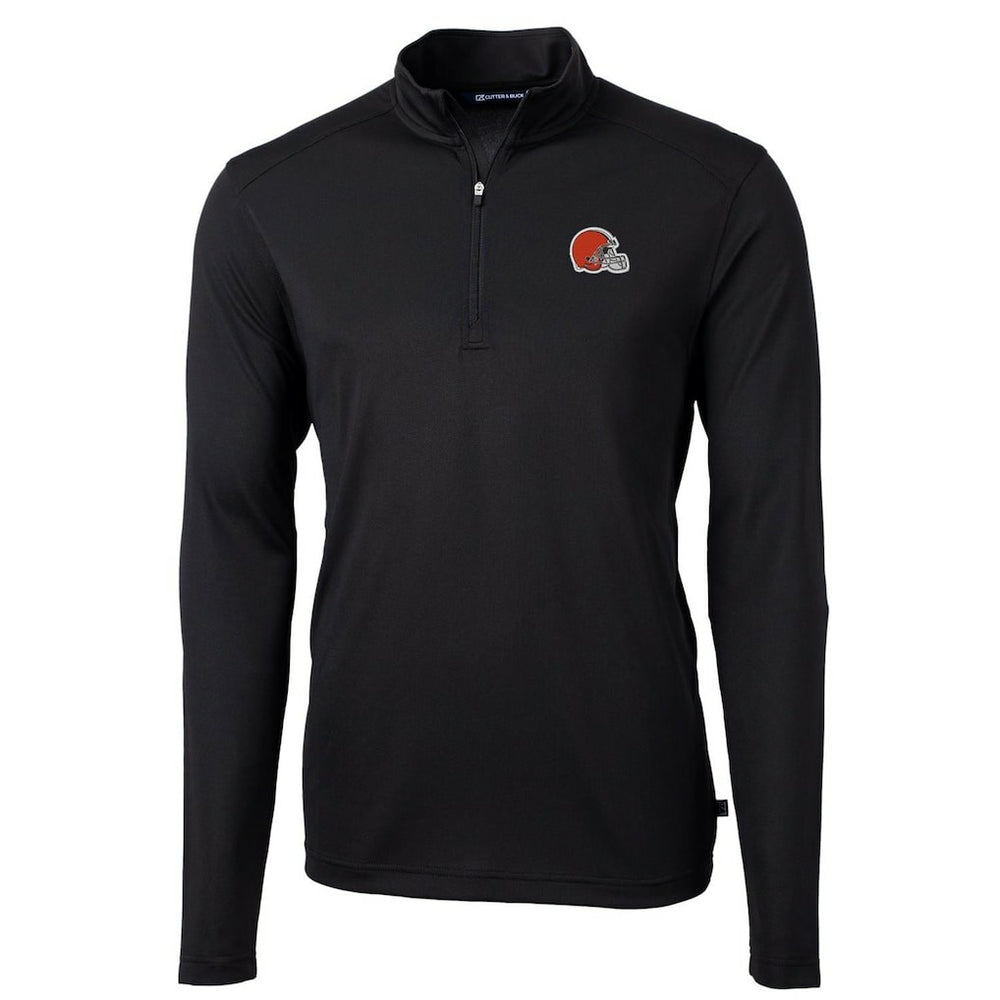 Cutter & Buck Virtue Eco Pique Recycled Quarter-Zip Pullover Jacket - Cleveland Browns Pullover