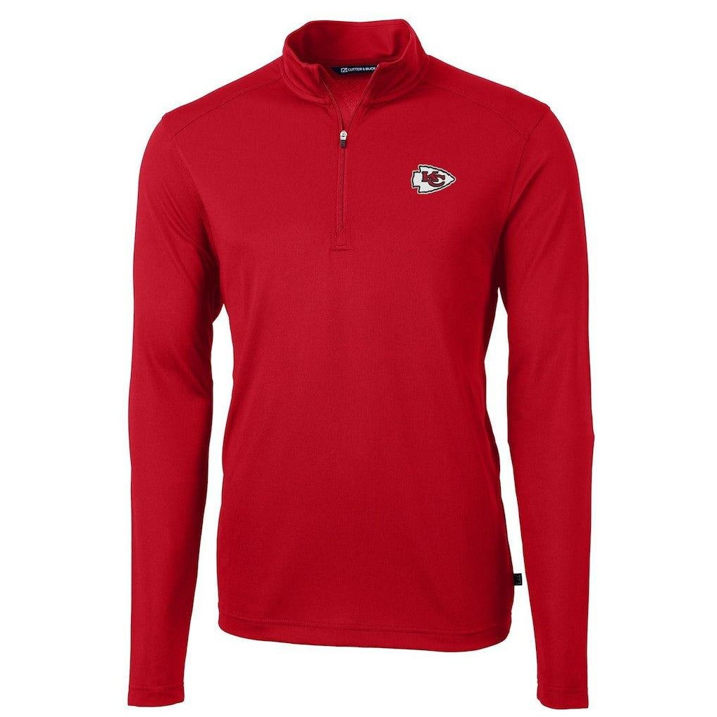 Cutter & Buck Virtue Eco Pique Recycled Quarter-Zip Pullover Jacket - Kansas City Chiefs Pullover
