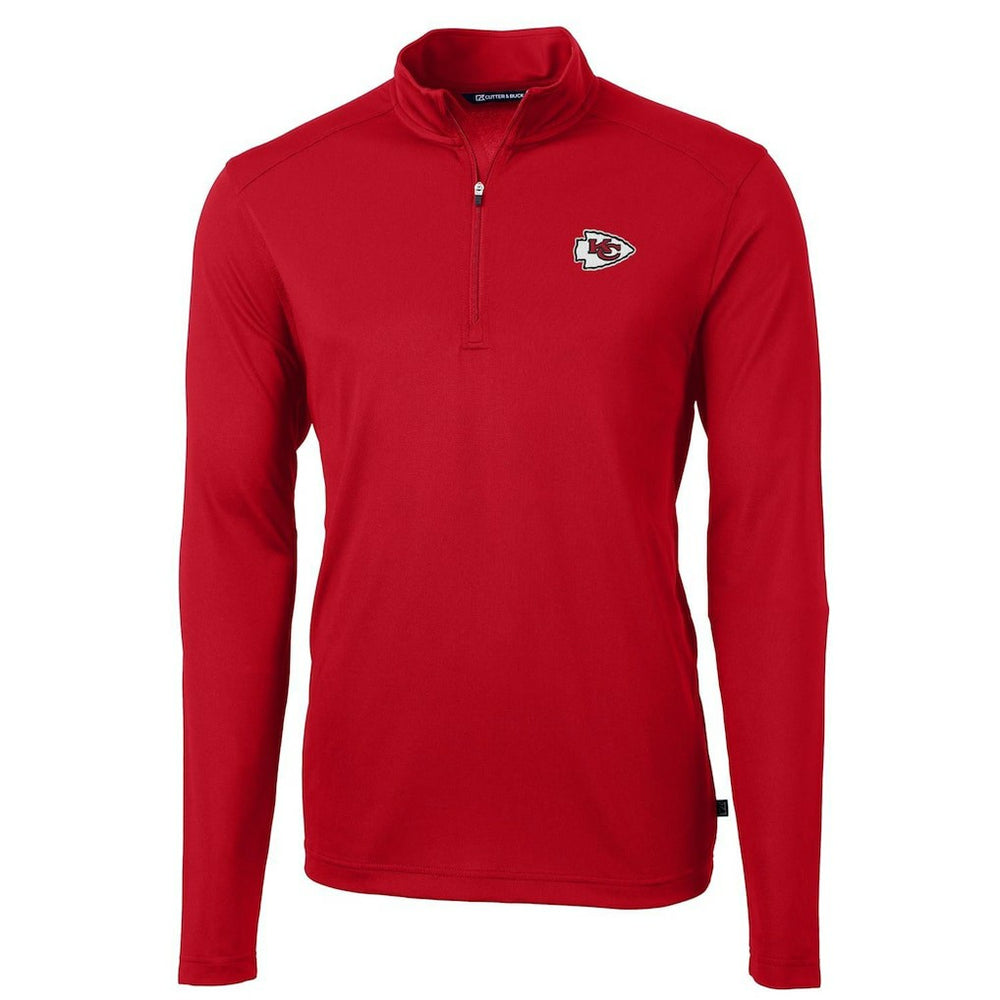 Cutter & Buck Virtue Eco Pique Recycled Quarter-Zip Pullover Jacket - Kansas City Chiefs Pullover