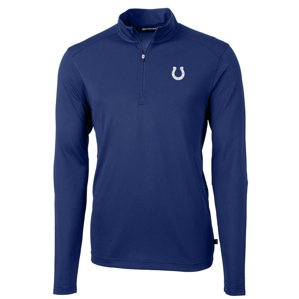 Cutter & Buck Virtue Eco Pique Recycled Quarter-Zip Pullover Jacket - Indianapolis Colts Pullover