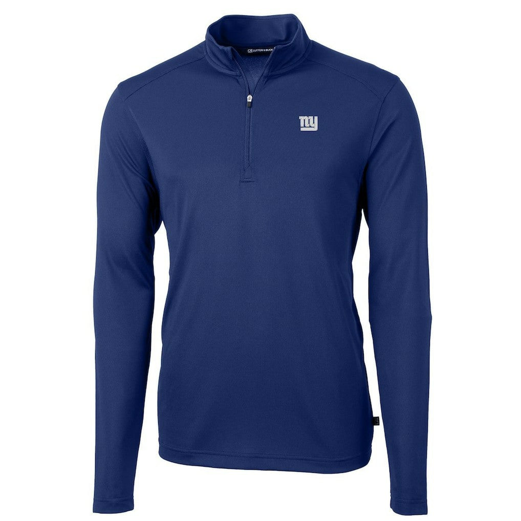 Cutter & Buck Virtue Eco Pique Recycled Quarter-Zip Pullover Jacket - New York Giants Pullover