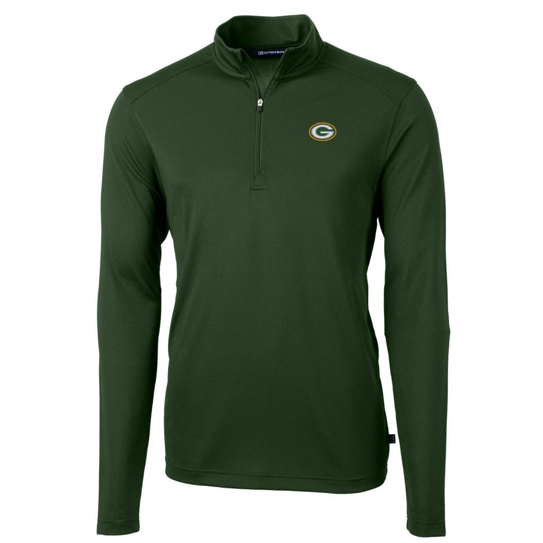 Cutter & Buck Virtue Eco Pique Recycled Quarter-Zip Pullover Jacket - Green Bay Packers Pullover