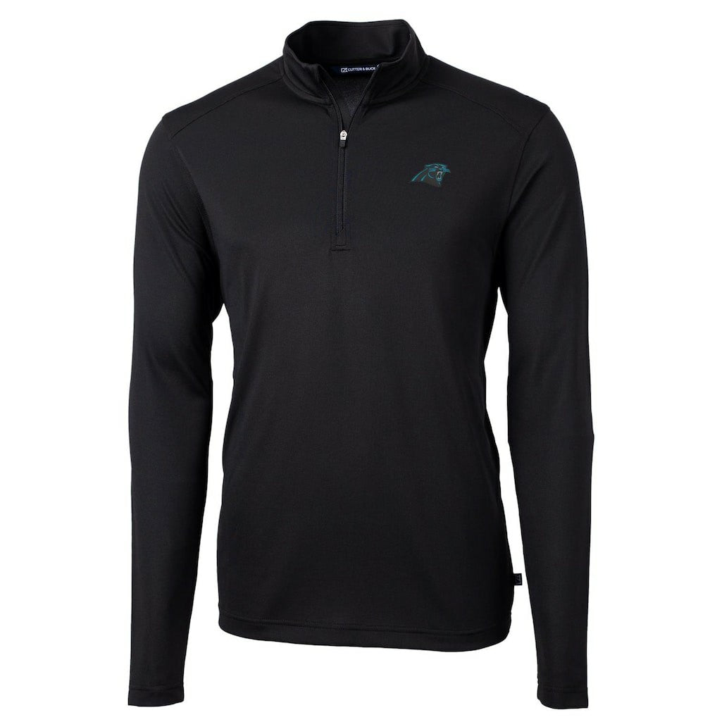 Cutter & Buck Virtue Eco Pique Recycled Quarter-Zip Pullover Jacket - Carolina Panthers Pullover