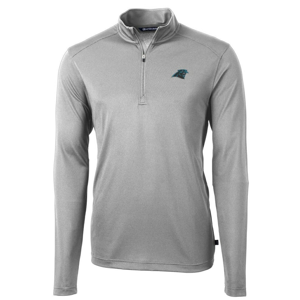 Cutter & Buck Virtue Eco Pique Recycled Quarter-Zip Pullover Jacket - Carolina Panthers Pullover