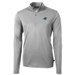 Cutter & Buck Virtue Eco Pique Recycled Quarter-Zip Pullover Jacket - Carolina Panthers Pullover