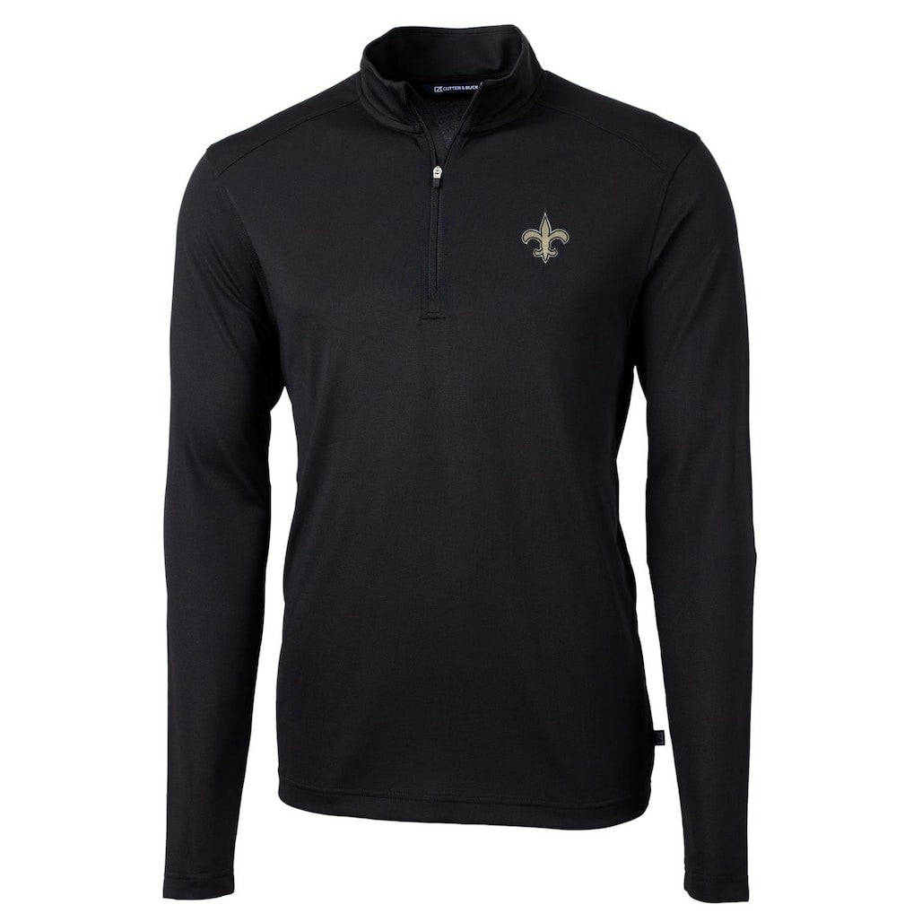 Cutter & Buck Virtue Eco Pique Recycled Quarter-Zip Pullover Jacket - New Orleans Saints Pullover