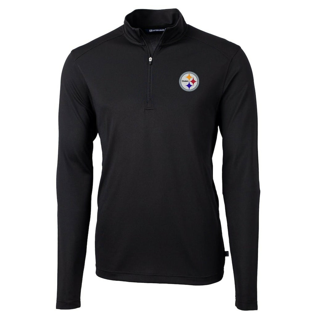 Cutter & Buck Virtue Eco Pique Recycled Quarter-Zip Pullover Jacket - Pittsburgh Steelers Pullover