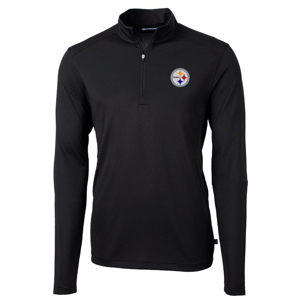 Cutter & Buck Virtue Eco Pique Recycled Quarter-Zip Pullover Jacket - Pittsburgh Steelers Pullover