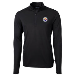 Cutter & Buck Virtue Eco Pique Recycled Quarter-Zip Pullover Jacket - Pittsburgh Steelers Pullover