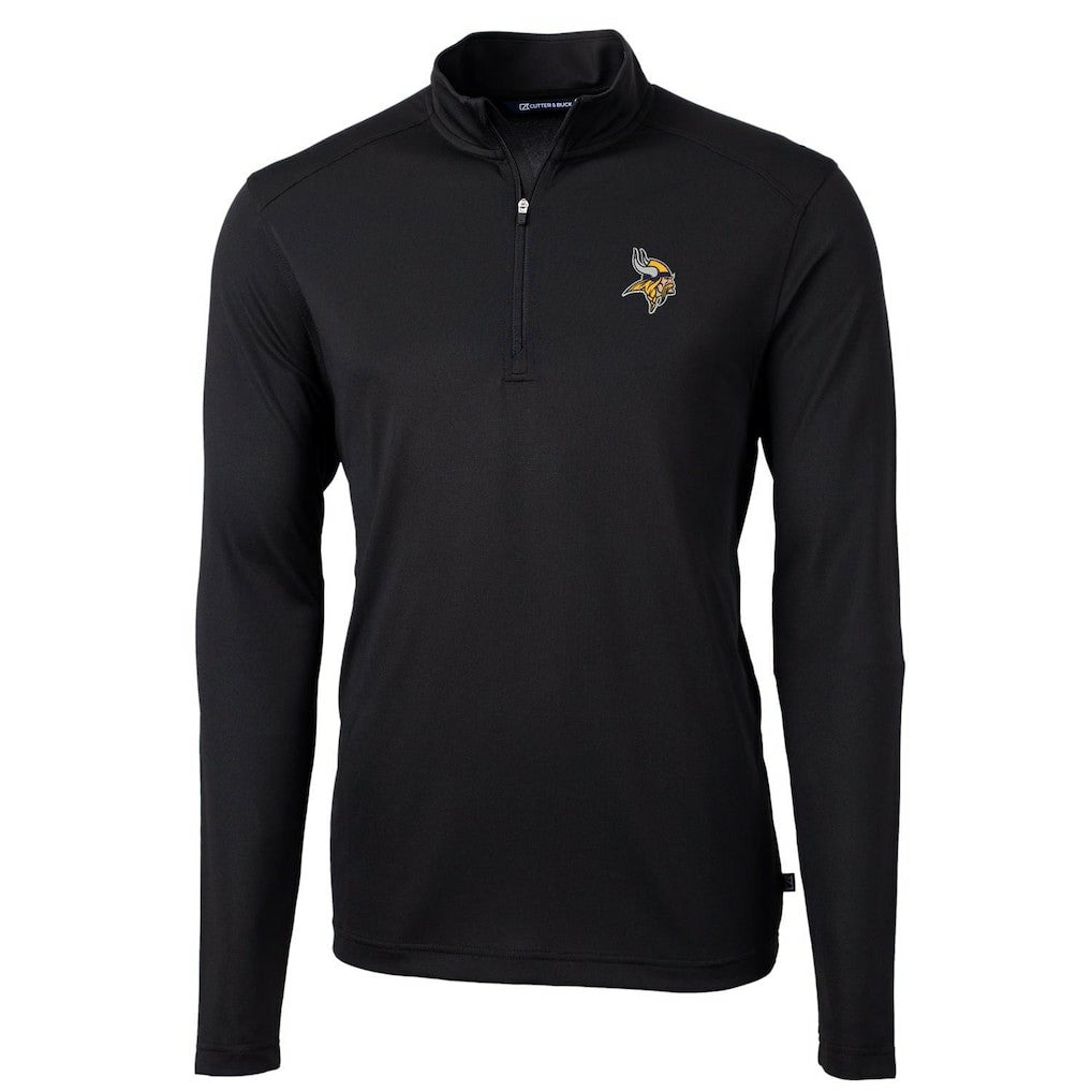 Cutter & Buck Virtue Eco Pique Recycled Quarter-Zip Pullover Jacket - Minnesota Vikings Pullover