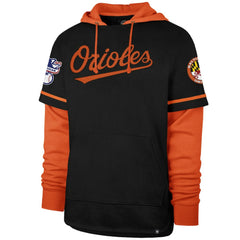 Black Baltimore Orioles '47 Trifecta Shortstop Pullover Hoodie