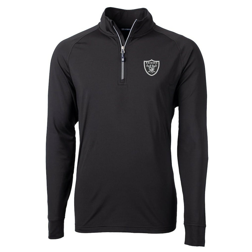 Cutter & Buck Big & Tall Adapt Eco Knit Quarter-Zip Pullover Jacket - Las Vegas Raiders Pullover