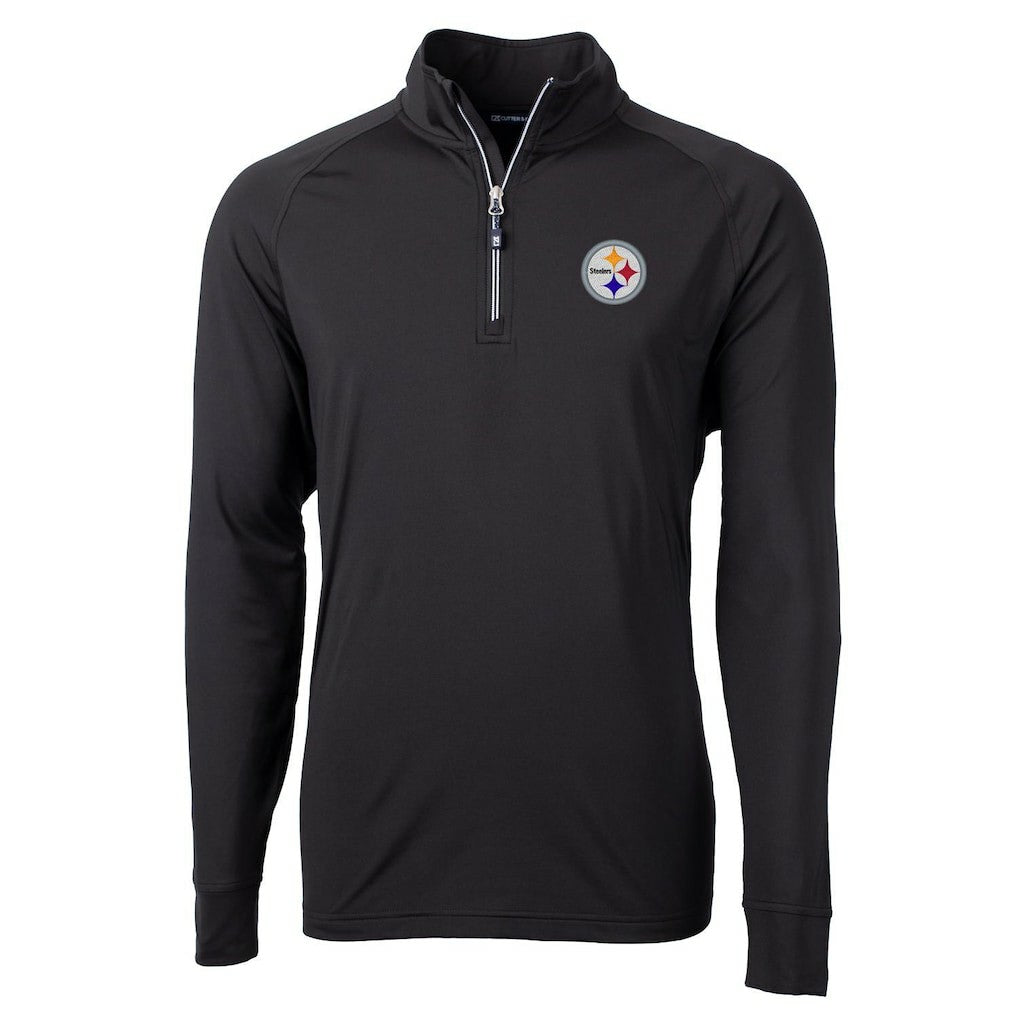 Cutter & Buck Big & Tall Adapt Eco Knit Quarter-Zip Pullover Jacket - Pittsburgh Steelers Pullover