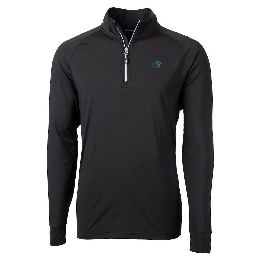 Cutter & Buck Big & Tall Adapt Eco Knit Quarter-Zip Pullover Jacket - Carolina Panthers Pullover