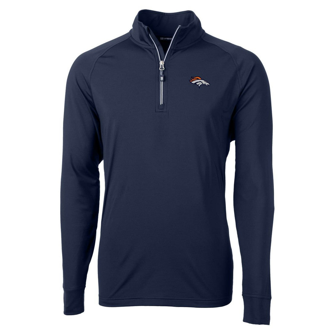 Cutter & Buck Big & Tall Adapt Eco Knit Quarter-Zip Pullover Jacket - Denver Broncos Pullover
