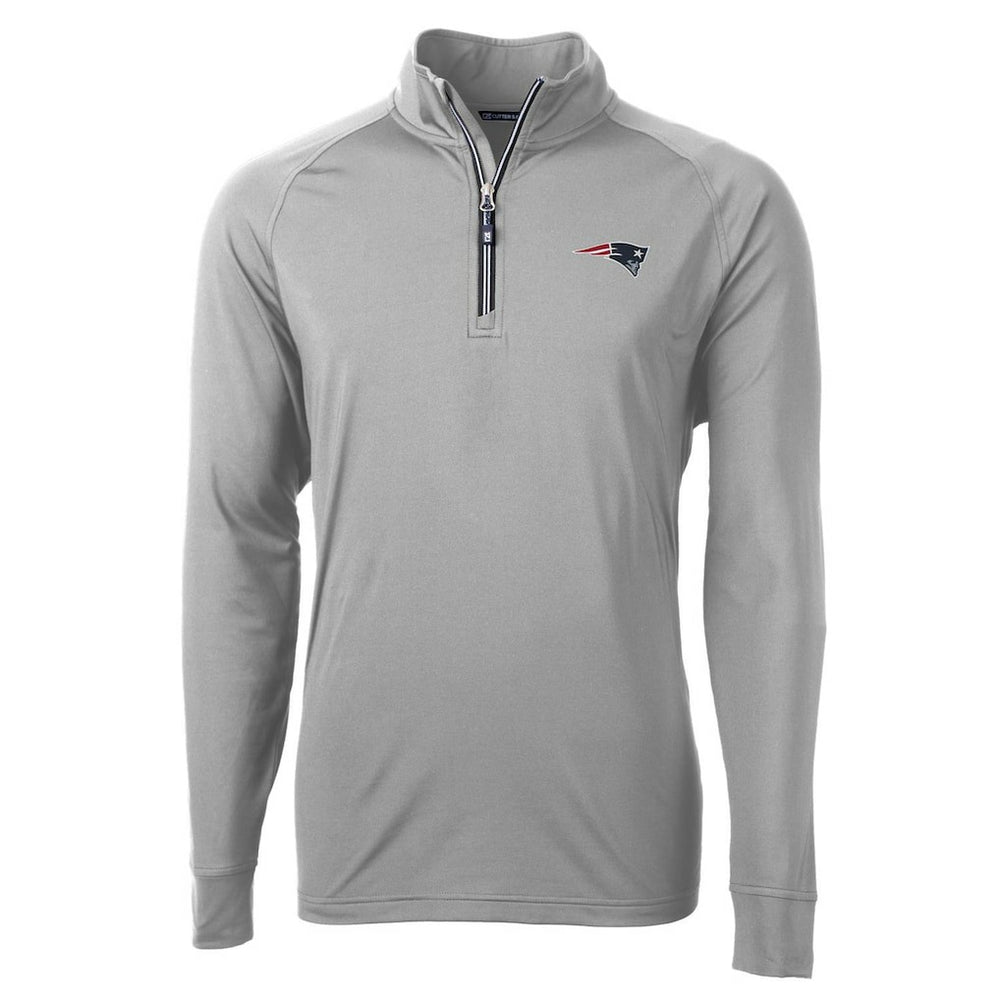 Cutter & Buck Big & Tall Adapt Eco Knit Quarter-Zip Pullover Jacket - New England Patriots Pullover