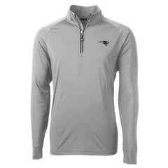 Cutter & Buck Big & Tall Adapt Eco Knit Quarter-Zip Pullover Jacket - New England Patriots Pullover