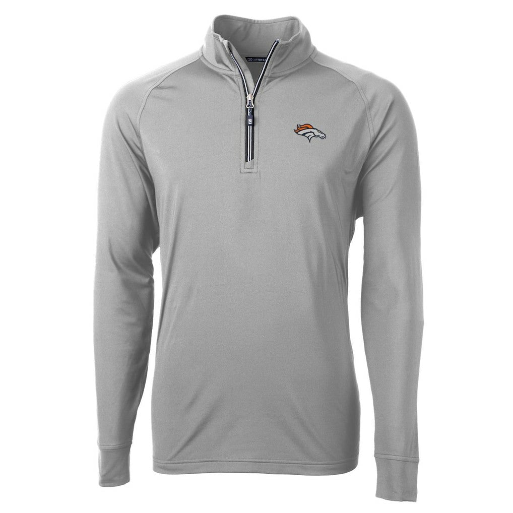 Cutter & Buck Big & Tall Adapt Eco Knit Quarter-Zip Pullover Jacket - Denver Broncos Pullover