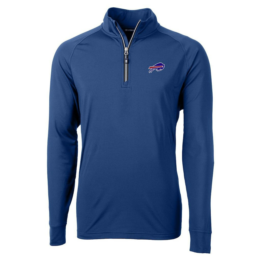 Cutter & Buck Big & Tall Adapt Eco Knit Quarter-Zip Pullover Jacket - Buffalo Bills Pullover
