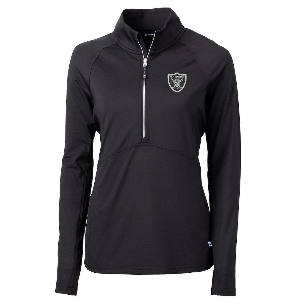 Cutter & Buck Women's Adapt Eco Knit Half-Zip Pullover Jacket - Las Vegas Raiders Pullover