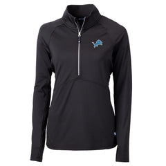 Cutter & Buck Women's Adapt Eco Knit Half-Zip Pullover Jacket - Detroit Lions Pullover