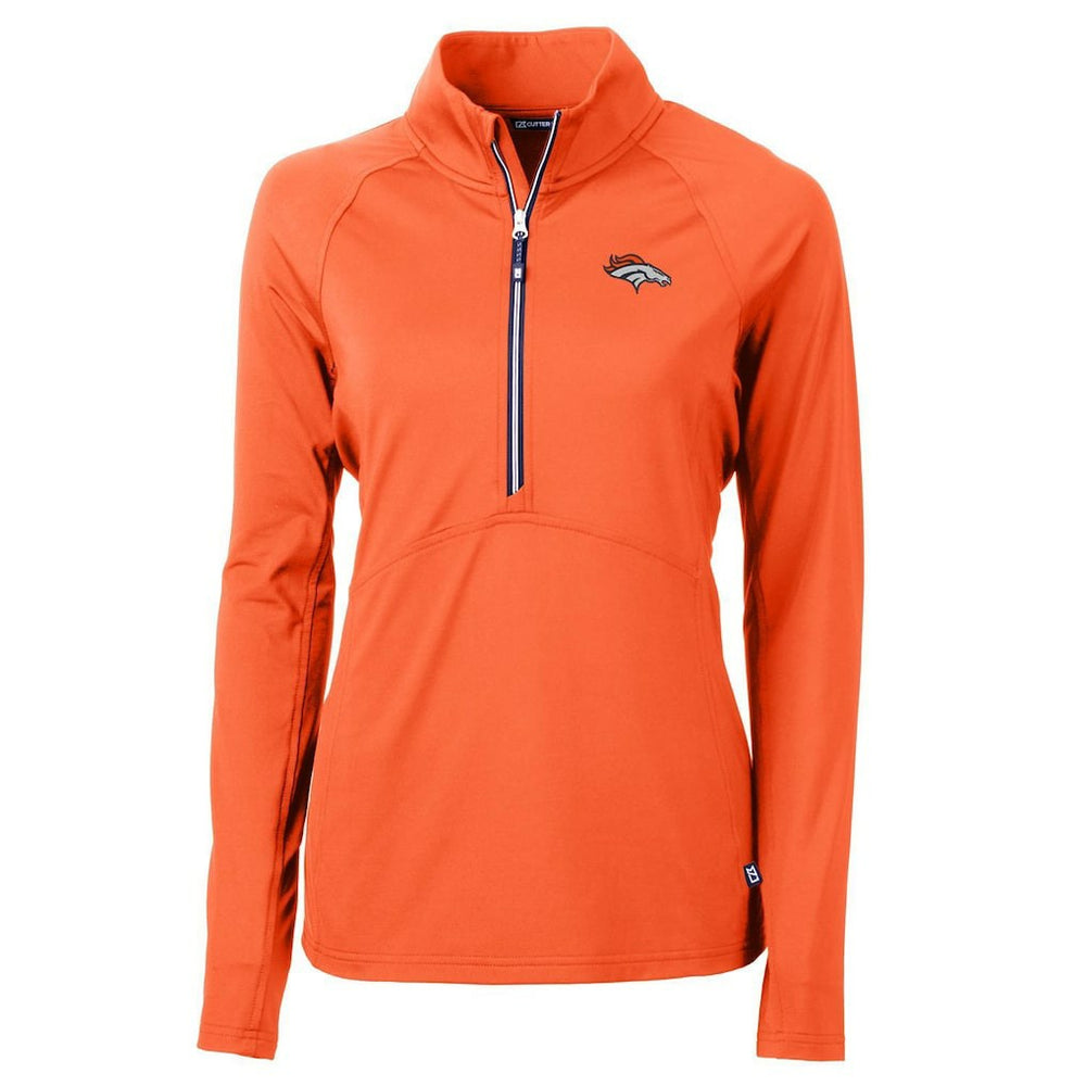 Cutter & Buck Women's Adapt Eco Knit Half-Zip Pullover Jacket - Denver Broncos Pullover