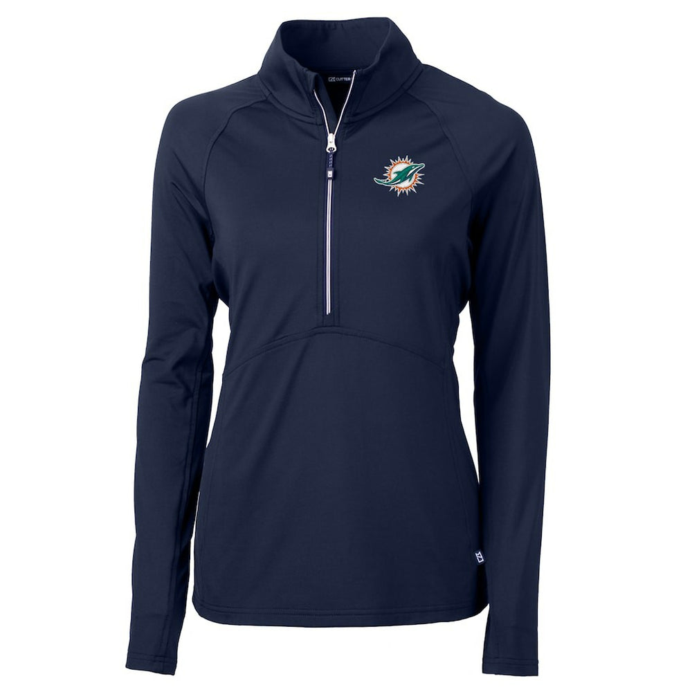 Cutter & Buck Women's Adapt Eco Knit Half-Zip Pullover Jacket - Miami Dolphins Pullover