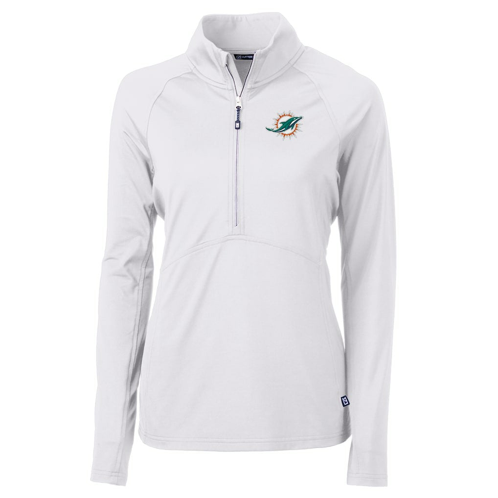 Cutter & Buck Women's Adapt Eco Knit Half-Zip Pullover Jacket - Miami Dolphins Pullover