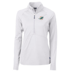 Cutter & Buck Women's Adapt Eco Knit Half-Zip Pullover Jacket - Miami Dolphins Pullover