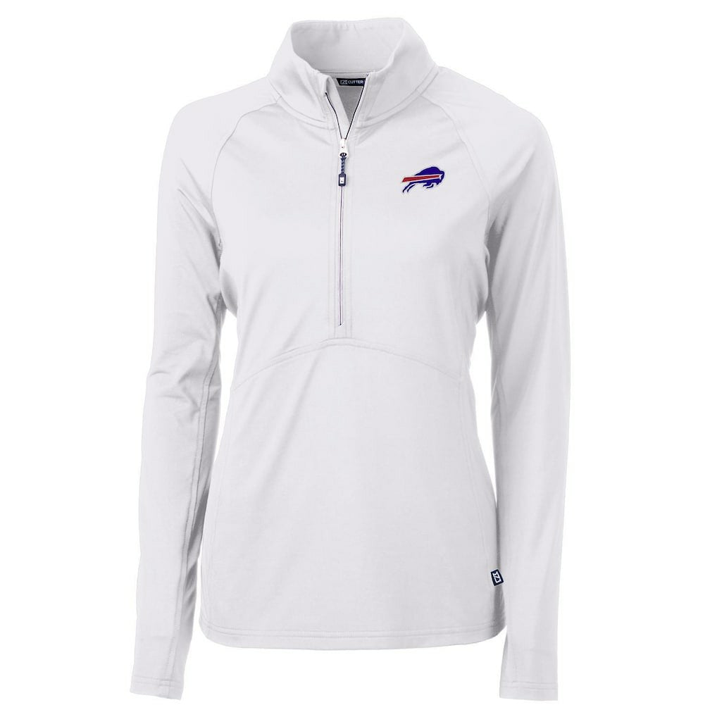 Cutter & Buck Women's Adapt Eco Knit Half-Zip Pullover Jacket - Buffalo Bills Pullover