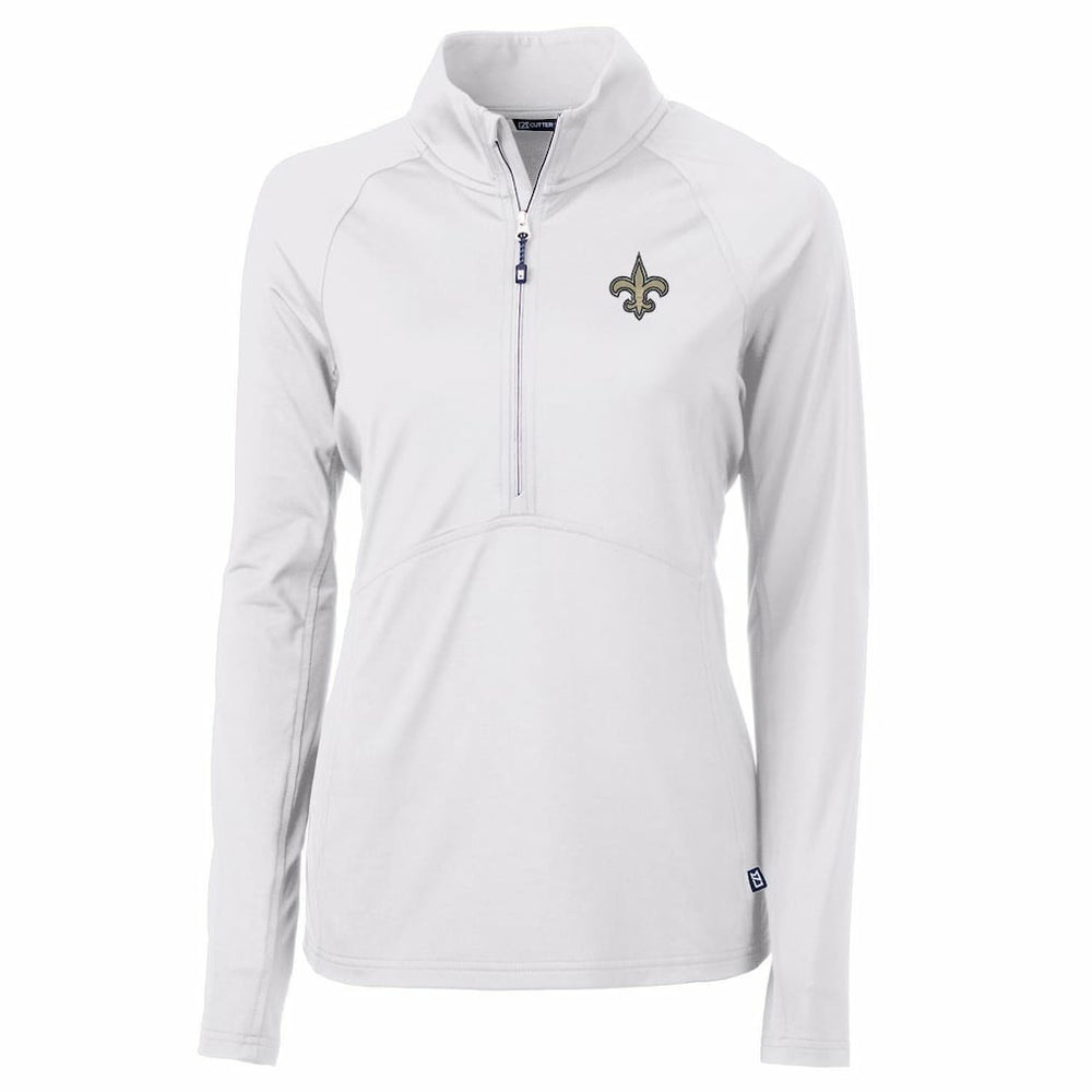 Cutter & Buck Women's Adapt Eco Knit Half-Zip Pullover Jacket - New Orleans Saints Pullover