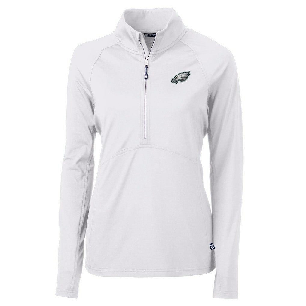 Cutter & Buck Women's Adapt Eco Knit Half-Zip Pullover Jacket - Philadelphia Eagles Pullover