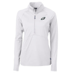 Cutter & Buck Women's Adapt Eco Knit Half-Zip Pullover Jacket - Philadelphia Eagles Pullover