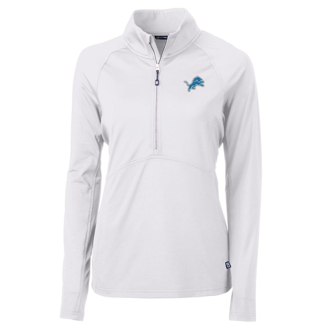 Cutter & Buck Women's Adapt Eco Knit Half-Zip Pullover Jacket - Detroit Lions Pullover