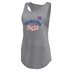Fanatics Philadelphia 76ers Women's Quality Time Open Scoop Neck Tri-Blend Tank Top