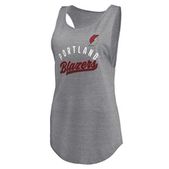 Fanatics Portland Trail Blazers Women's Quality Time Open Scoop Neck Tri-Blend Tank Top