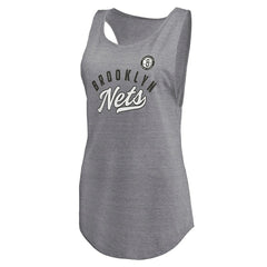 Fanatics Brooklyn Nets Women's Quality Time Open Scoop Neck Tri-Blend Tank Top