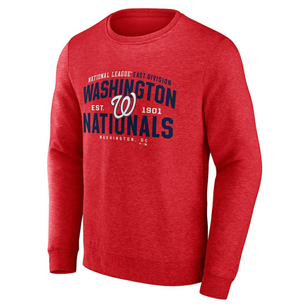 Heathered Red Washington Nationals Fanatics Classic Move Pullover Sweatshirt