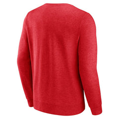 Heathered Red Washington Nationals Fanatics Classic Move Pullover Sweatshirt