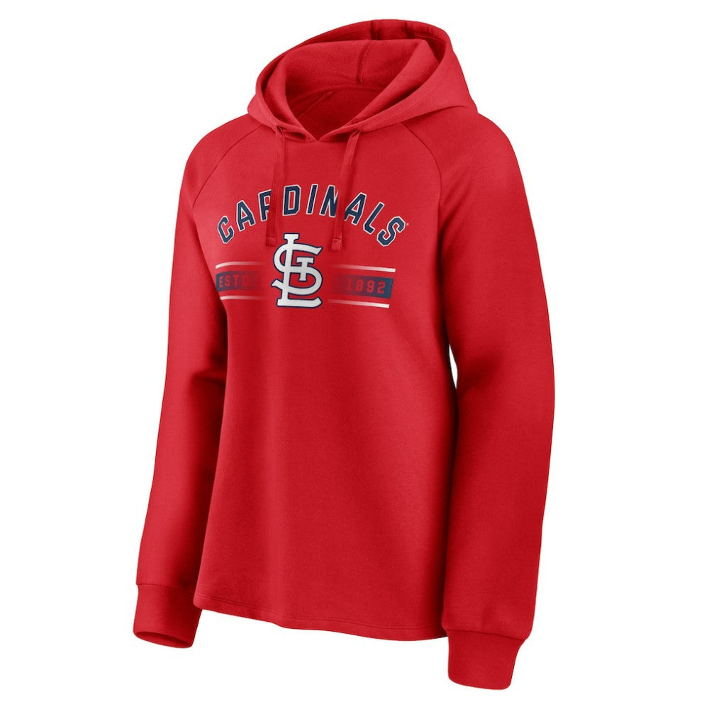 Red St. Louis Cardinals Fanatics Women's Perfect Play Raglan Pullover Hoodie