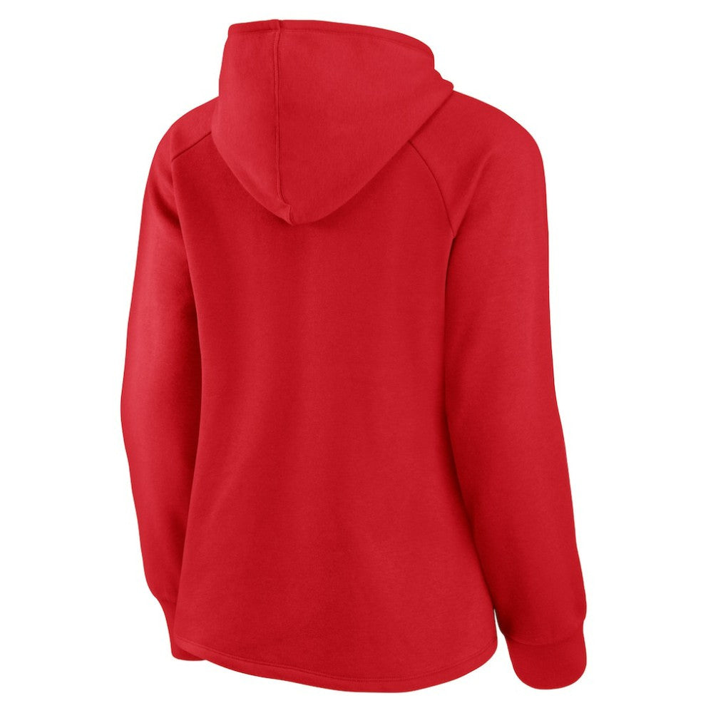 Red Washington Nationals Fanatics Women's Perfect Play Raglan Pullover Hoodie