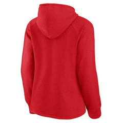 Red Washington Nationals Fanatics Women's Perfect Play Raglan Pullover Hoodie