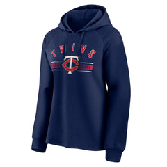 Navy Minnesota Twins Fanatics Women's Perfect Play Raglan Pullover Hoodie