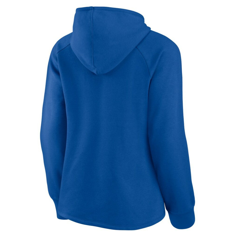 Royal Chicago Cubs Fanatics Women's Perfect Play Raglan Pullover Hoodie