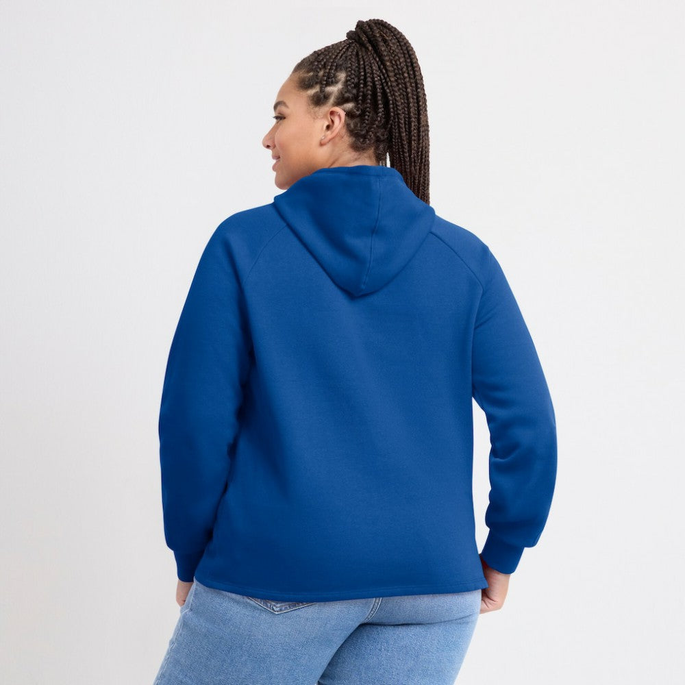 Royal Chicago Cubs Fanatics Women's Perfect Play Raglan Pullover Hoodie