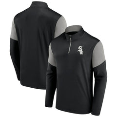 Black/Gray Chicago White Sox Fanatics Primary Logo Quarter-Zip Top