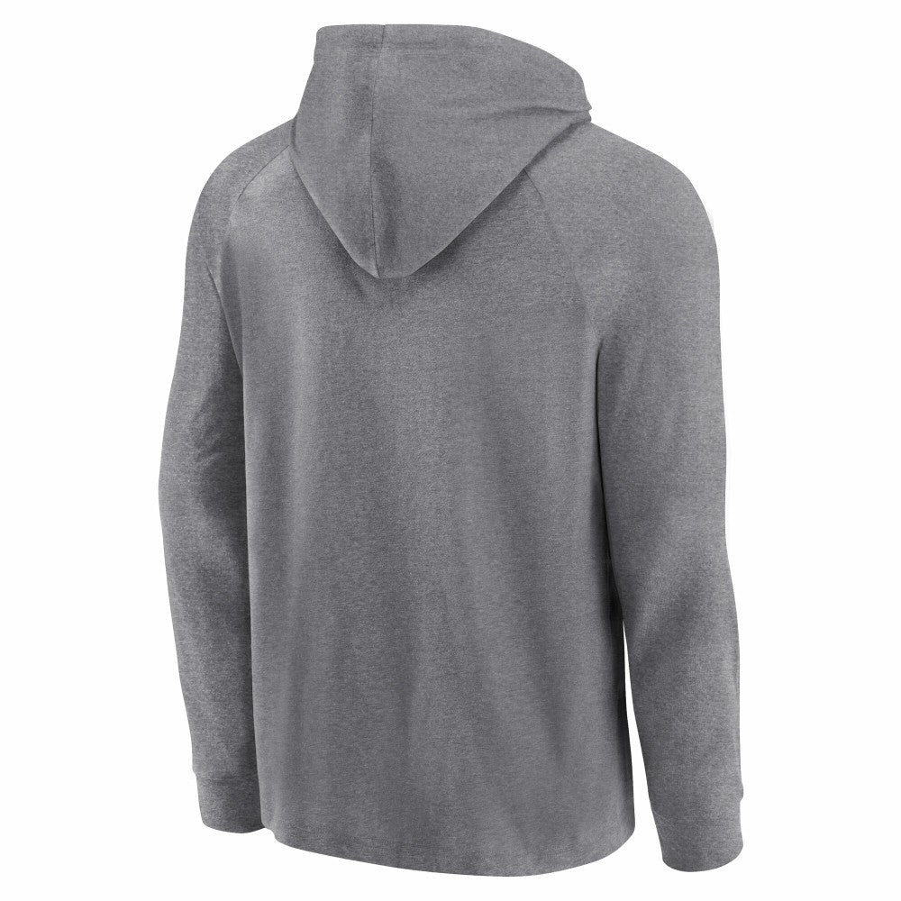 Gray Miami Marlins Fanatics No Time Off Raglan Pullover Hoodie
