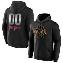 NHL Chicago Blackhawks Personalized Midnight Mascot Logo Pullover Hoodie